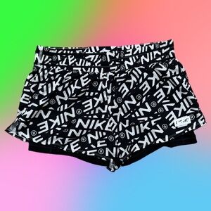 Nike One Women's Dri-FIT High-Waisted 3" 2-in-1 Shorts L Black